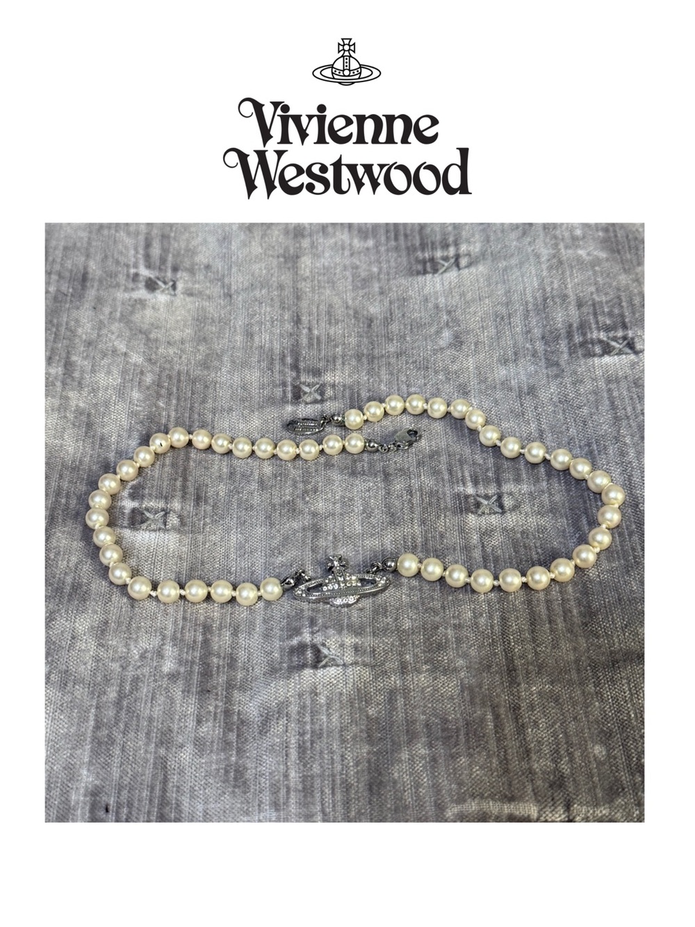 Vivienne Westwood Mini Bas Relief Pearl Choker